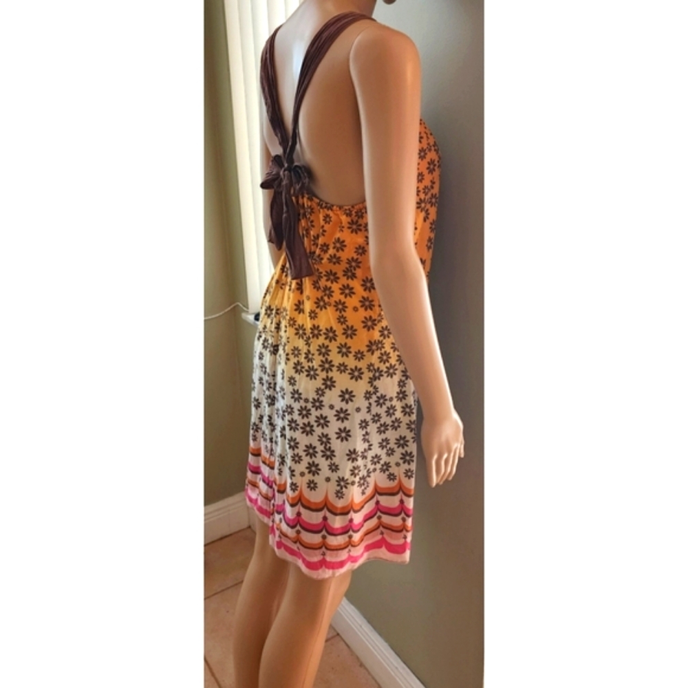 Max Studio Halter Style Sun Dress Multi-Colored Size M - Picture 5 of 7